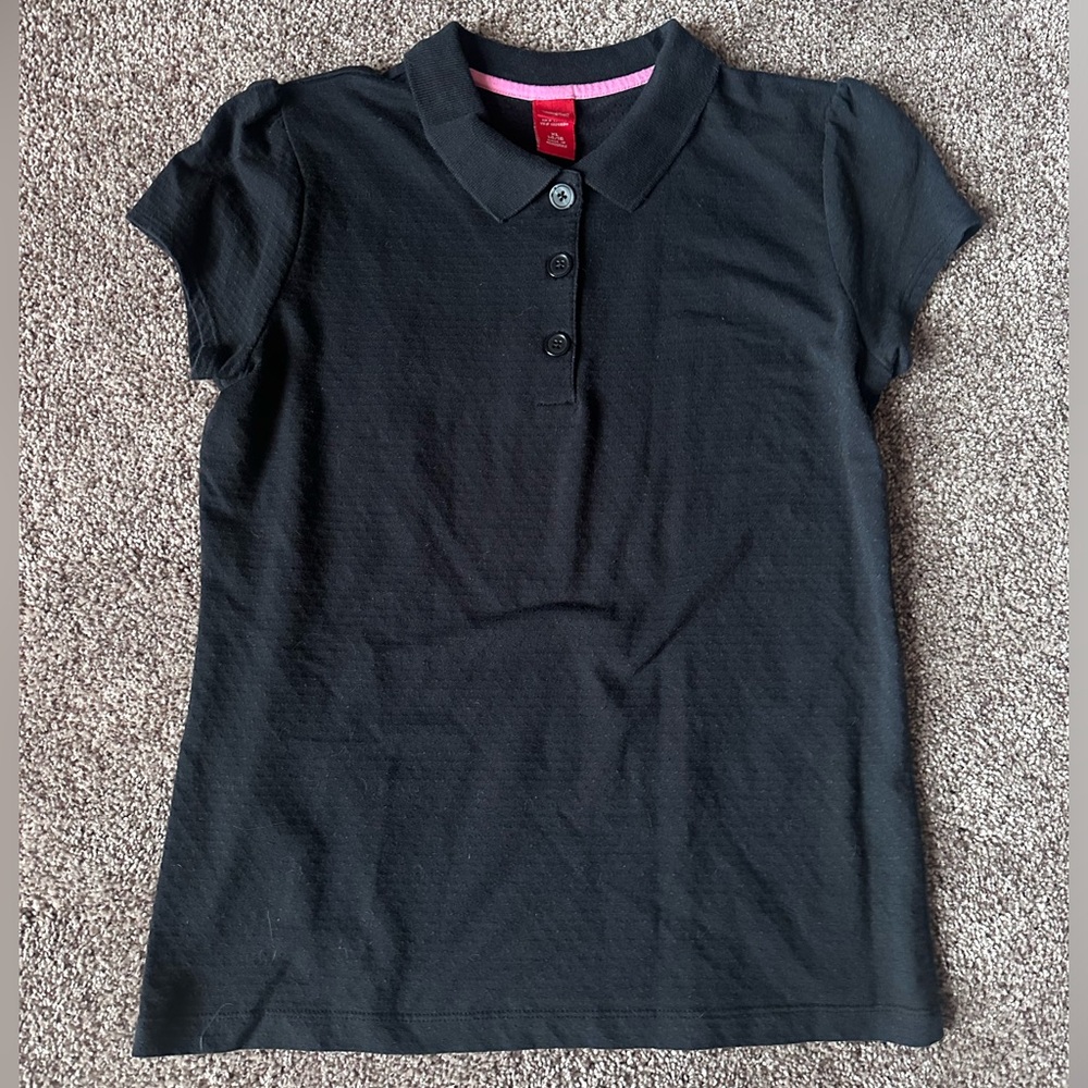 Black collard shirt